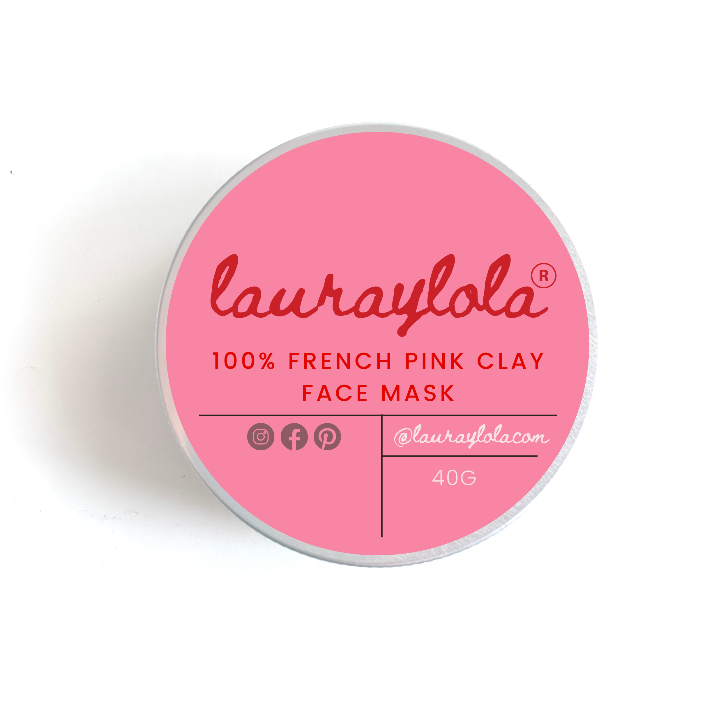 100% FRENCH PINK CLAY FACIAL SKIN TREATMENT
